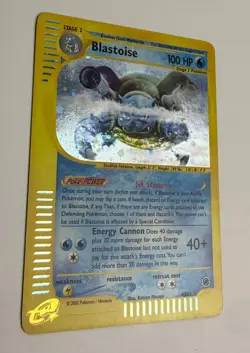 2002 WOTC POKEMON EXPEDITION BASE SET BLASTOISE 4/165 HOLO RARE E READER NM - Image 4