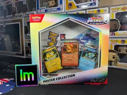 POKEMON TCG PRISMATIC EVOLUTIONS POSTER COLLECTION BOX 3 FOIL PROMOS SEALED NEW - Image 1