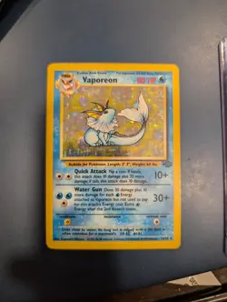 Pokemon TCG Jungle Set Unlimited Vaporeon 12/64 Vintage Rare Holo 1999 - Image 1