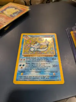 Pokemon TCG Jungle Set Unlimited Vaporeon 12/64 Vintage Rare Holo 1999 - Image 2