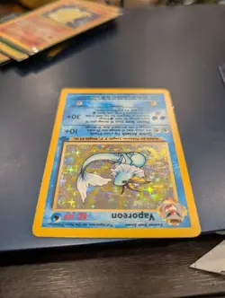 Pokemon TCG Jungle Set Unlimited Vaporeon 12/64 Vintage Rare Holo 1999 - Image 3
