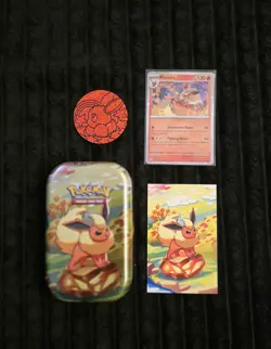 Prismatic Evolutions *EMPTY* Mini Tin Full Set Of 8 (Tin + Card + Coin+CostcoHC) - Image 2