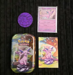 Prismatic Evolutions *EMPTY* Mini Tin Full Set Of 8 (Tin + Card + Coin+CostcoHC) - Image 5