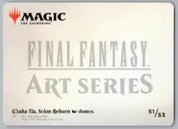MTG - Final Fantasy - G'raha Tia, Scion Reborn Art Card (51) (Gold-Stamped)-h391 - Image 2