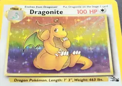 Dragonite 4/62 Pokemon TCG Fossil Set Card Holo Rare - Image 2