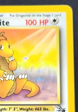 Dragonite 4/62 Pokemon TCG Fossil Set Card Holo Rare - Image 5