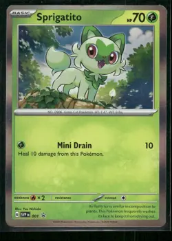 #001 Sprigatito SV: Scarlet & Violet Promo Cards Holo - Image 1