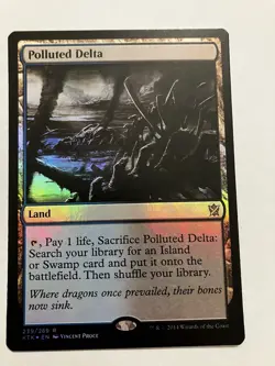 Polluted Delta (Foil) Magic The Gathering MTG Khans of Tarkir - Image 1