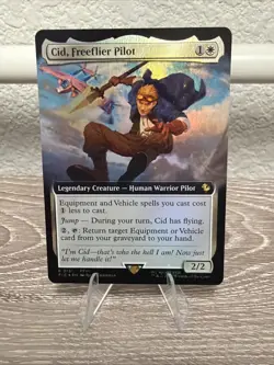 Cid, Freeflier Pilot Extended Art - NM FOIL - Final Fantasy Commander - MTG 0131 - Image 1
