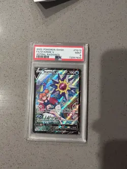 2022 POKEMON SWORD & SHIELD ASTRAL RADIANCE #TG13 FULL ART/STARMIE V PSA 9 - Image 1