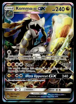 Pokemon TCG Guardians Rising #100/145 Kommo-o GX Holo LP - Image 1