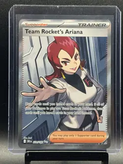 Pokemon TCG Team Rocket's Ariana 224 Trainer Holo Rare - Image 1