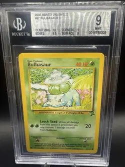 Bulbasaur 067/130 Base Set 2 Regular BGS 9 Pokemon Vintage Mint WOTC - Image 1