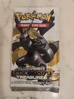 Pokemon Black & White Legendary Treasures Booster Pack Factory Sealed Zekrom Art - Image 1