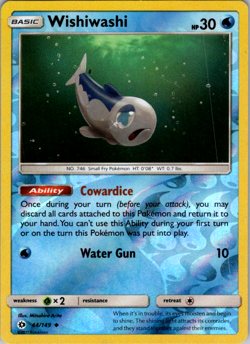 Pokemon WISHIWASHI 44/149 Sun & Moon Reverse Holo Uncommon - VLP - Image 1