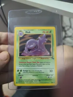 Pokemon TCG Muk Pokemon Fossil Holo Rare 13/62 - Unlimited - WOTC Vintage - Image 1