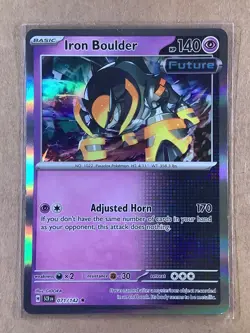 Pokemon Stellar Crown - 71/142 Iron Boulder Reverse Holo - EX-NM - Image 1
