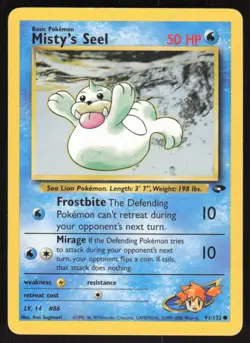 Pokemon TCG Gym Challenge #091/132 Misty's Seel MP - Image 1