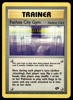 Pokemon TCG Gym Challenge #114/132 Fuchsia City Gym LP - Image 1
