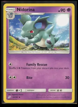 Nidorina 55/181 Pokemon Team Up Uncommon Lightly Played - Image 1
