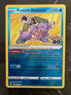 Pokemon GO - RADIANT BLASTOISE - 018/078 - NM - Image 1