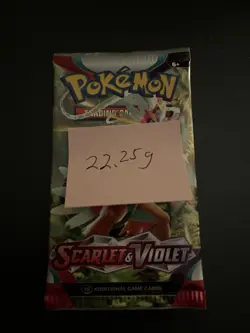 VERY HEAVY 22.25g Scarlet And Violet Base Pokemon TCG Booster Pack - Image 3