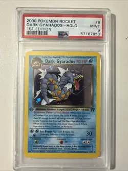 Pokemon PSA 9 1st Edition Dark Gyarados 8/82 Team Rocket Holo - Image 1