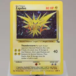 Pokemon TCG - Zapdos 15/62 Fossil Holo Rare Cosmos WOTC 1999 - MP CRS - Image 2