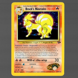 Pokemon Brock's Ninetales Holo Rare Gym Challenger 3/132 LP/NM - Image 1