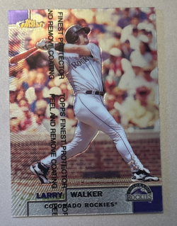 1999 Topps Finest - Larry Walker #205 Protective Covering - Image 1