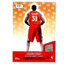 Jason Terry 1999-00 Stadium Club Chrome Clear Shots #8 NBA Atlanta Hawks - Image 2