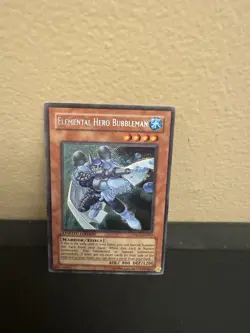 Yugioh Elemental Hero Bubbleman EHC1-EN003 Secret Rare Limited Edition LP - Image 1