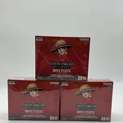 Lot of (3) One Piece OP-13 Carrying His Will Booster Boxes Sealed - Image 1