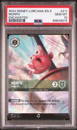 2024 Disney Lorcana EN3 MORPH Space Goo 211/204 ENCHANTED PSA 10 GEM MINT! - Image 1