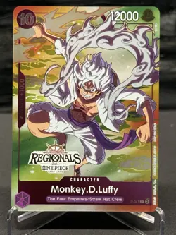 Monkey D Luffy Offline Regional 2024 Participant P-041 One Piece Promo Card - Image 1
