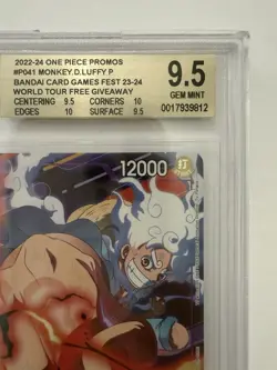 One Piece Card Game: Promos English Monkey D Luffy #P-041 BGS 9.5 GEM MINT - Image 3