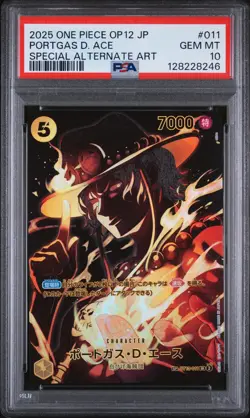 2025 One Piece Japanese Op12-Legacy Of The Master Portgas D. Ace PSA 10 #011 - Image 1