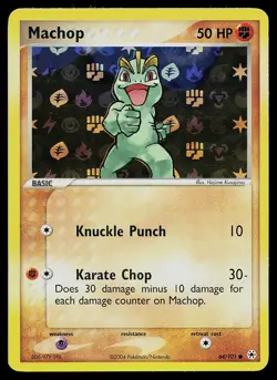 Pokemon Card - Machop Hidden Legends 64/101 Common Reverse Holo - Image 1