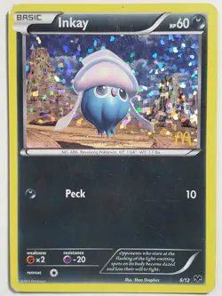 PROMO HOLO Inkay 6/12 PL - 2014 MCDONALDS EXCLUSIVE Pokemon Card - Image 1