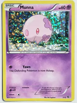 PROMO HOLO Munna 7/12 PL / LP - 2011 MCDONALDS Boundaries Crossed Pokemon Card - Image 1