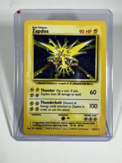 Pokemon TCG Zapdos Holo Rare Card Unlimited Base Set 16/102 - Image 5