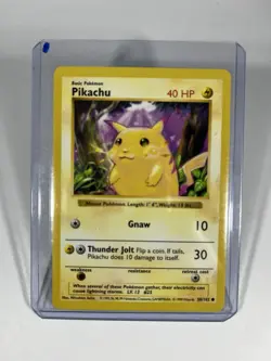 Pikachu (Yellow Cheeks) 58/102 Shadowless Pokemon Base Set Card - Image 5