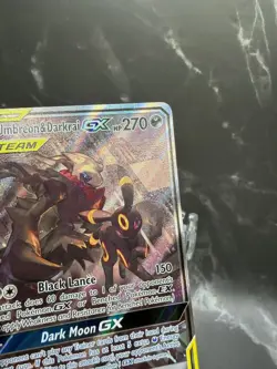 Pokemon Umbreon & Darkrai GX TAG TEAM Holo Promo SM241 270HP Dark Card - Image 2