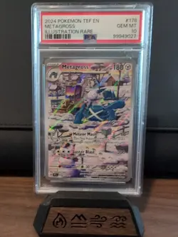 PSA 10 Metagross Illustration Rare Card SV05: Temporal Forces 178/162 - Image 1