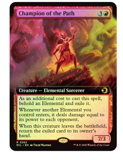 Champion of the Path - Foil - Extended Art Lorwyn Eclipsed MTG - Image 1