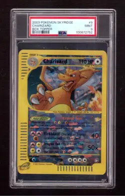 2003 Pokemon Charizard #9/12 Crystal Skyridge Oversize Box Topper Mint PSA 9 - Image 1