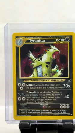 2001 Pokemon Neo Discovery Tyranitar 12/75 Holo Rare NM+ 25 Years Stored! - Image 2