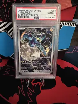 Thundurus Pokemon Center PSA 10 Pokemon Black Star Promo - Black Bolt SVP209 - Image 1