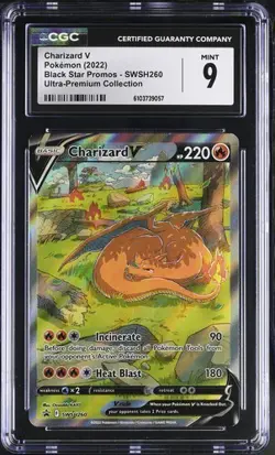 Charizard V *CGC 9* Illustration Rare *Sword & Shield* UPC Promo * #260 - Image 1