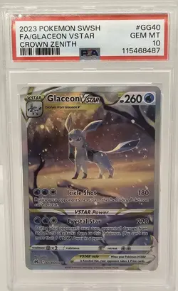 Pokemon Glaceon VSTAR Crown Zenith Galarian Gallery Full Art #GG40 PSA 10 - Image 2